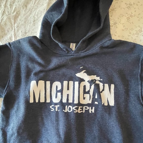 Hoodie - St. Joseph, MI, Deep Heather Blue, Youth XL - Picture 1 of 11